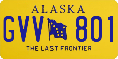 AK license plate GVV801