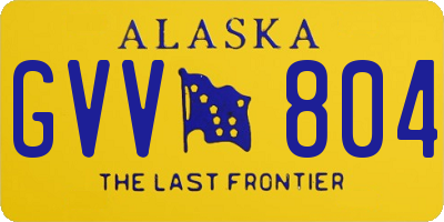AK license plate GVV804