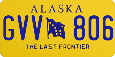 AK license plate GVV806
