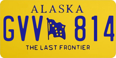 AK license plate GVV814