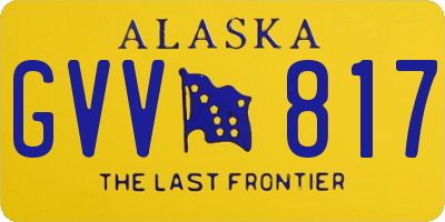 AK license plate GVV817