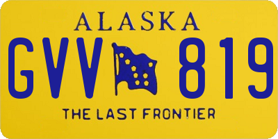 AK license plate GVV819