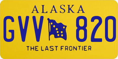 AK license plate GVV820