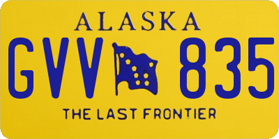 AK license plate GVV835