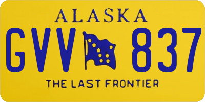 AK license plate GVV837
