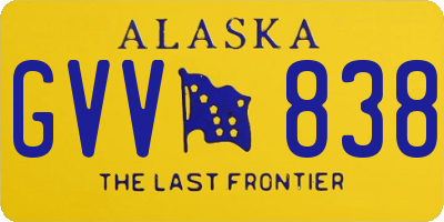 AK license plate GVV838