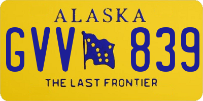 AK license plate GVV839