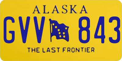AK license plate GVV843