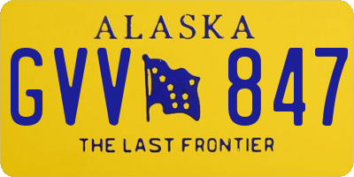 AK license plate GVV847