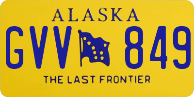 AK license plate GVV849