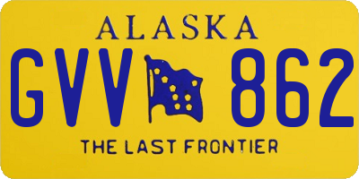 AK license plate GVV862