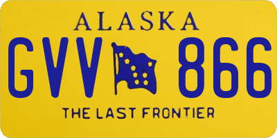 AK license plate GVV866