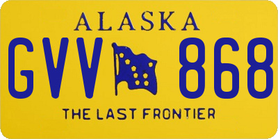 AK license plate GVV868
