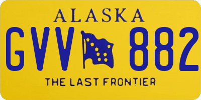 AK license plate GVV882