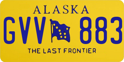 AK license plate GVV883