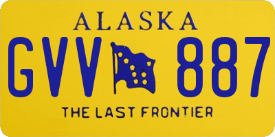 AK license plate GVV887