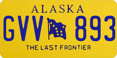 AK license plate GVV893