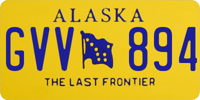AK license plate GVV894