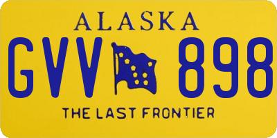 AK license plate GVV898