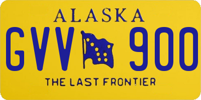 AK license plate GVV900