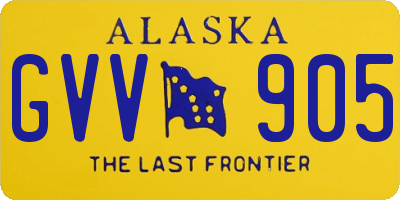AK license plate GVV905