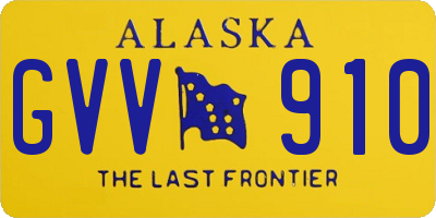 AK license plate GVV910
