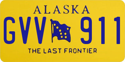 AK license plate GVV911