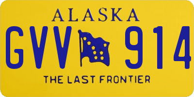 AK license plate GVV914