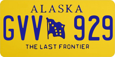 AK license plate GVV929