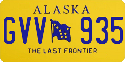 AK license plate GVV935
