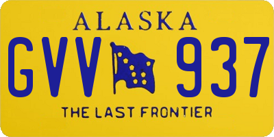 AK license plate GVV937