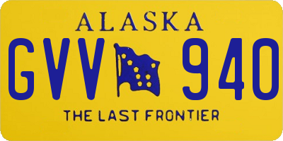 AK license plate GVV940