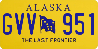 AK license plate GVV951