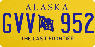 AK license plate GVV952