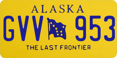 AK license plate GVV953