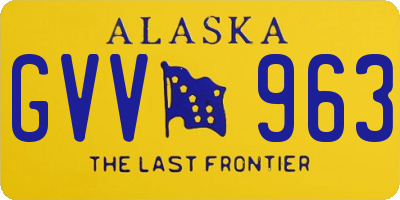 AK license plate GVV963
