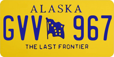 AK license plate GVV967