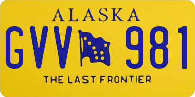AK license plate GVV981