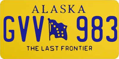 AK license plate GVV983