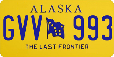 AK license plate GVV993