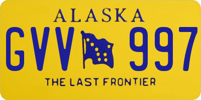 AK license plate GVV997