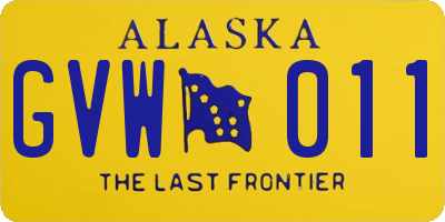 AK license plate GVW011