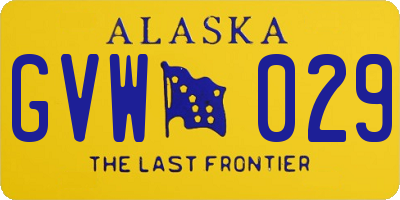 AK license plate GVW029