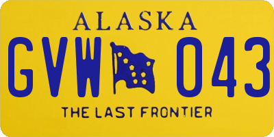 AK license plate GVW043