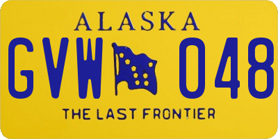 AK license plate GVW048