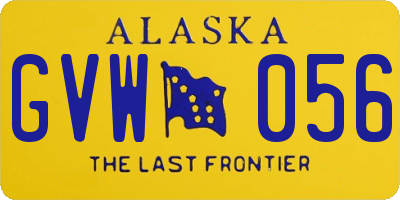 AK license plate GVW056