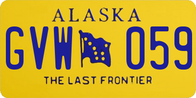 AK license plate GVW059