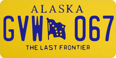 AK license plate GVW067