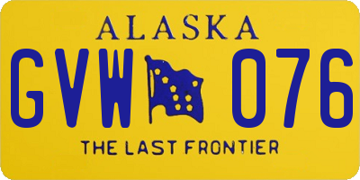 AK license plate GVW076