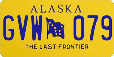 AK license plate GVW079